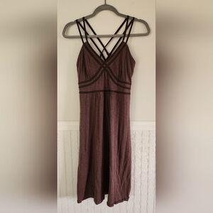 Brown cotton spaghetti strap dress